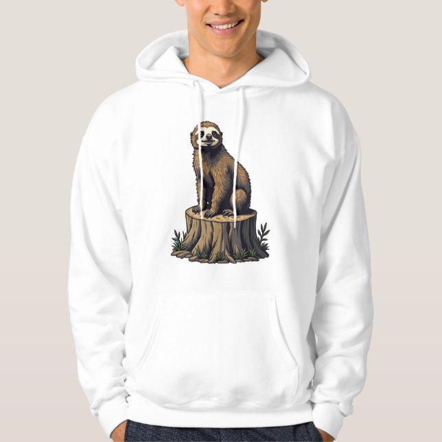 Retro Dovgravyr Vilda Djur Tröja (3) Hoodie (Framsida)