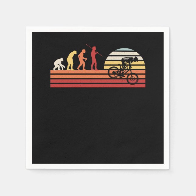 Retro Downhill Mountian Bike Vintage MTB Biker Pappersservett (Framsidan)