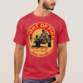 Retro Drag Tävla Brand Natt T Shirt