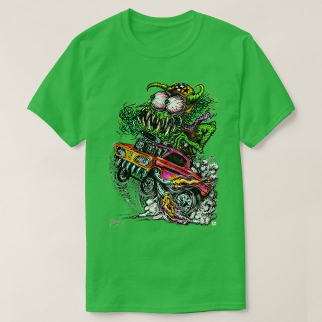 Retro Drag Tävla Hot rod gasser T Shirt (Design framsida)