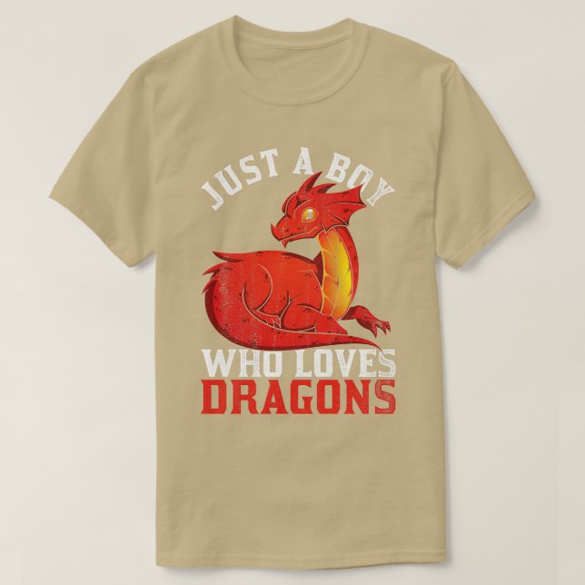 Retro Dragons Boy Dragon T Shirt (Design framsida)