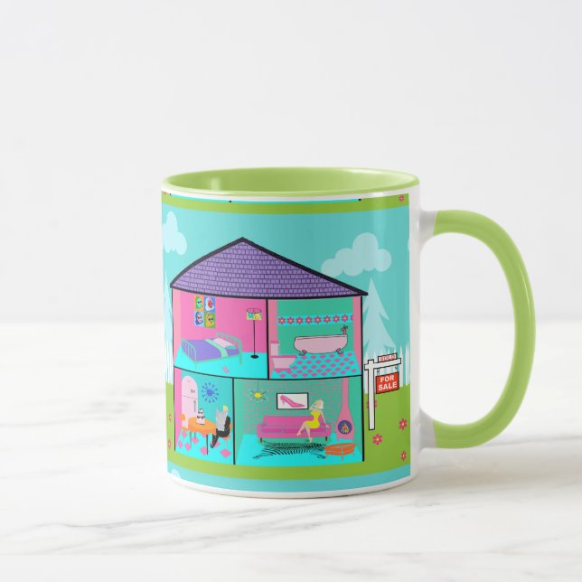 Retro Dream House Mugg (Höger)