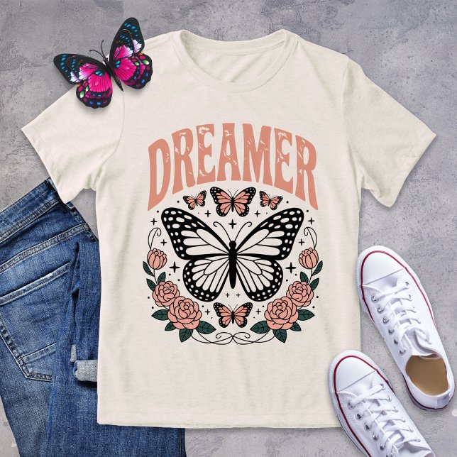 Retro Dreamer Butterfly och Ro T-Shirt (Skapare uppladdad)