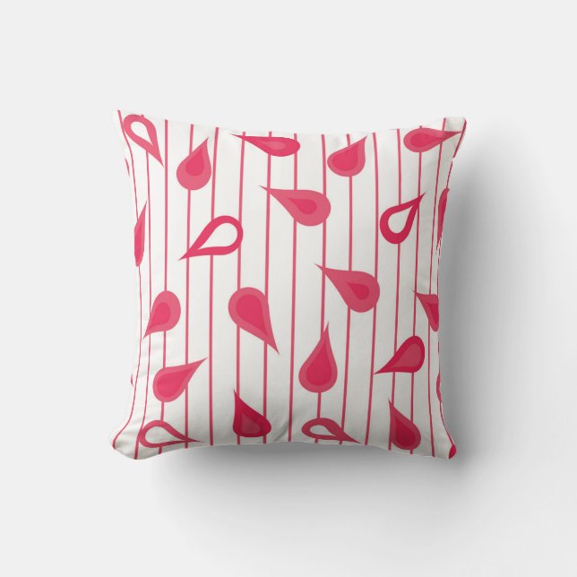 Retro Drops Pattern Throw Pillow Kudde (Framsida)