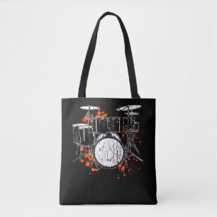 Retro Drum Set Music Drummer Tygkasse
