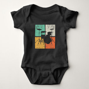 Retro Drum Set Vintage Drumming Music Drummer T Shirt