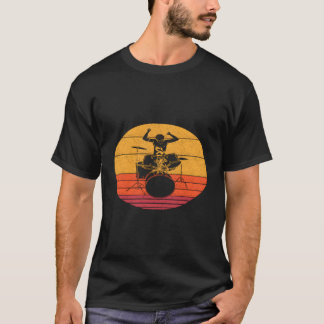 Retro Drummer Vintage Stil Music Percussionist Dr. T Shirt
