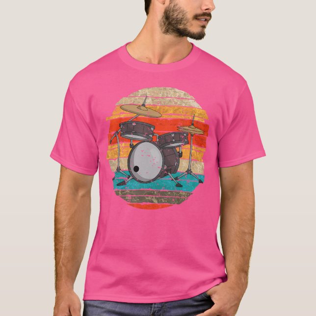 Retro Drums T Shirt (Framsida)