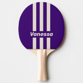 Retro druvgrön tre-randig med namn pingisracket
