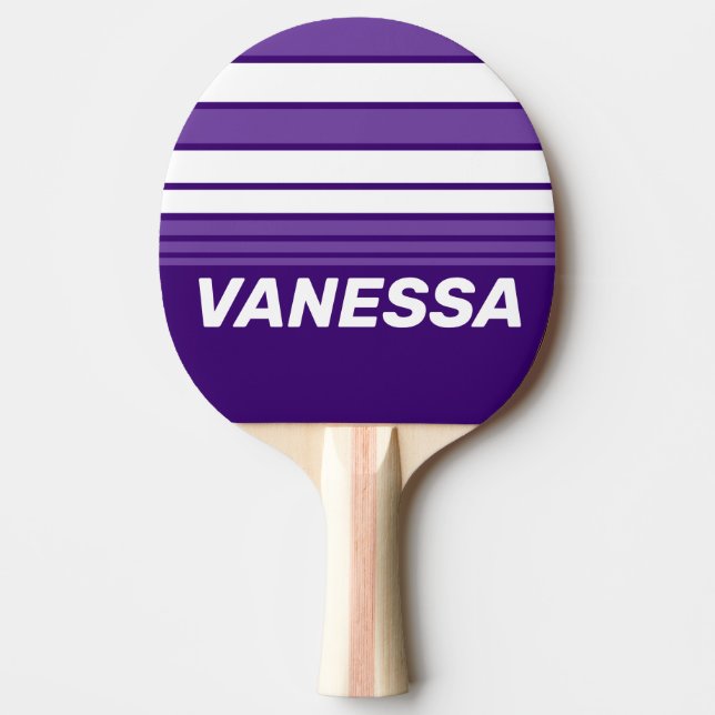 Retro druvräka lund horisontrandig med namn pingisracket (Framsidan)