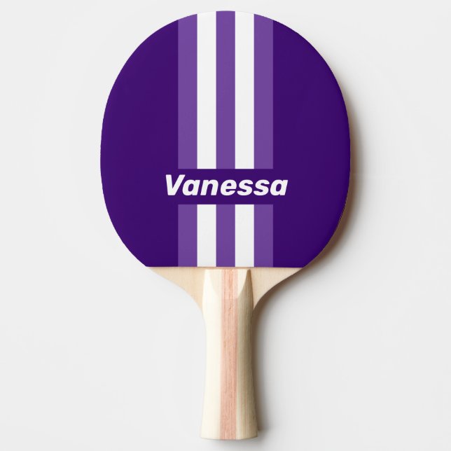 Retro druvranka lund randiga med namn pingisracket (Framsidan)