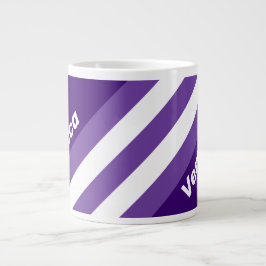 Retro druvranka ränder med namn jumbo mugg