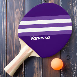 Retro druvranka ränder med namn pingisracket
