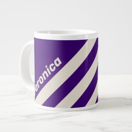 Retro druvrev tre ränder med namn jumbo mugg