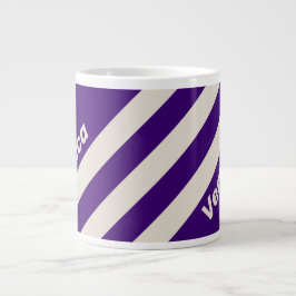 Retro druvrev tre ränder med namn jumbo mugg