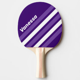 Retro druvvinägerlund diagonala ränder med namn pingisracket