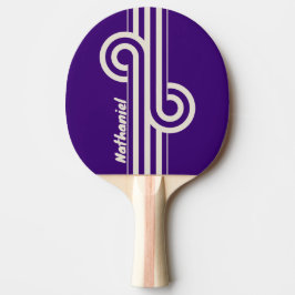 Retro druvvinstripsslinga med namn pingisracket