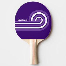 Retro druvvinstuv curl-ränder med namn pingisracket