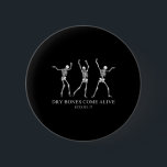Retro Dry Funny Bones Kom Alive Dancing Skeleton Knapp<br><div class="desc">Retro Dry Funny Bones Kom Alive Dancing Skeleton Halloween</div>