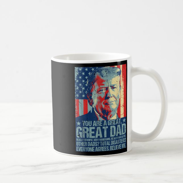 Retro du är en Underbar Underbar Pappa-supportTrum Kaffemugg (Höger)