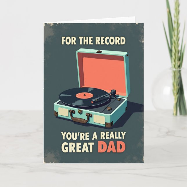 Retro Du är jättebra pappa-kort Kort (Framsida)