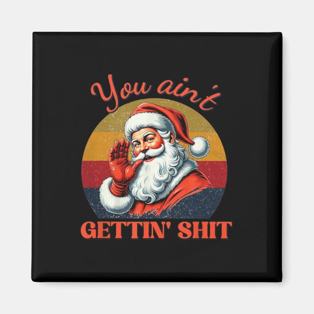 Retro du får inte roligt jultomte magnet (Framsidan)