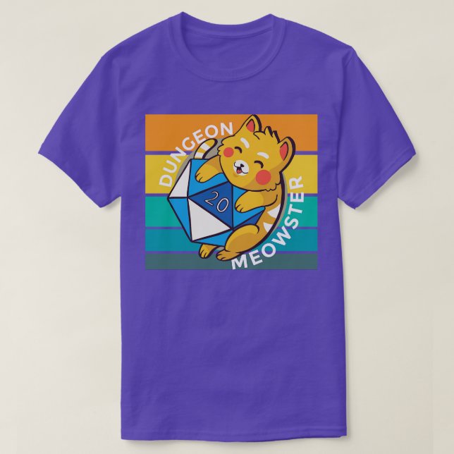 Retro Dungeon Meowster 1 T Shirt (Design framsida)