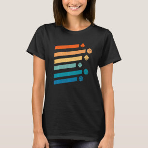 Retro Dungeons Dice Shirt D20 Dragons Fantasy Gami T
