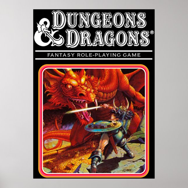 Retro Dungeons Dragons Poster (Framsidan)