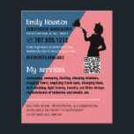 Retro Duster Silhouette, Housekeeper, Maid Flygblad<br><div class="desc">Retro Duster Silhouette,  Housekeeper,  Maid Advertising Flyer by the Affärskort Store.</div>