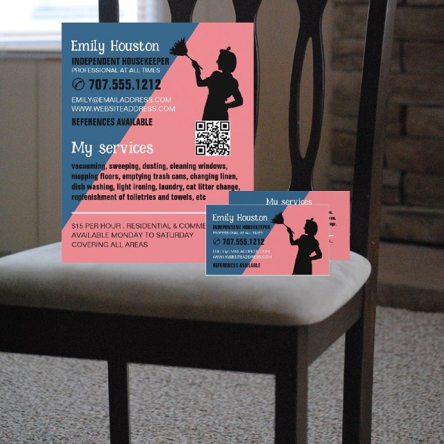 Retro Duster Silhouette, Housekeeper, Maid Flygblad (Skapare uppladdad)