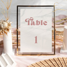 Retro Dusty Rose Bröllopsbord nummer