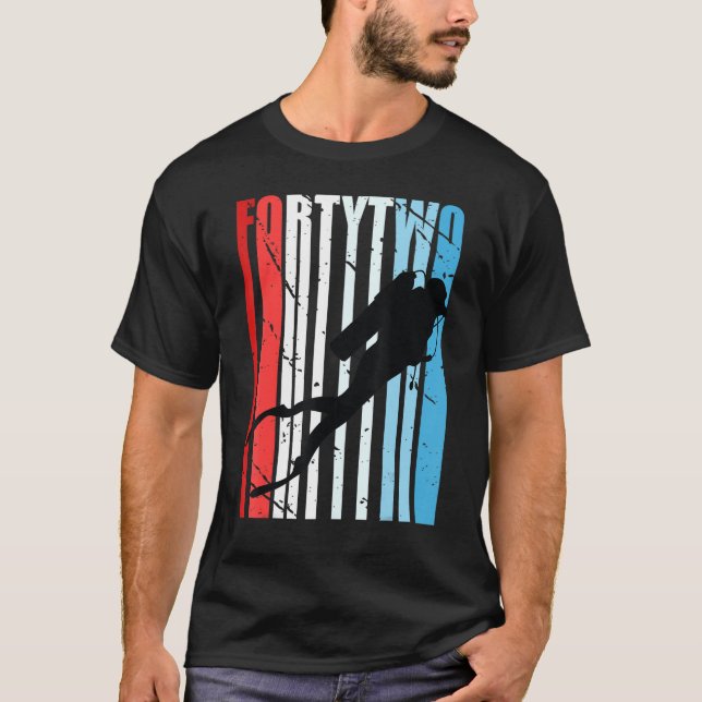 Retro-Dyka 42:a födelsedag Djuphavssdiver Wo T Shirt (Framsida)