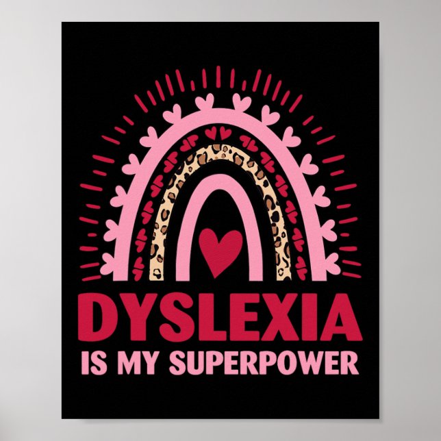 Retro Dyslexia är min superströmsfärande, dyslecti Poster (Framsidan)