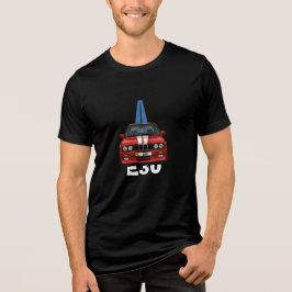 Retro E30 Klassisk Röd Sportbil T Shirt
