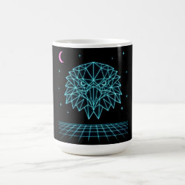 Retro Eagle Synthwave - Neon Flygande Rovdjur Kaffemugg