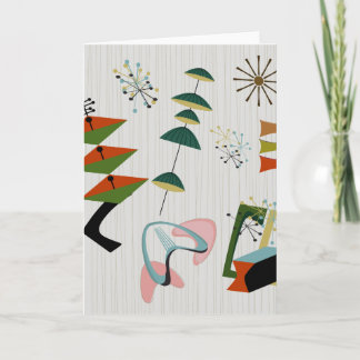 Retro Eames-Era atom- inspirerat Kort