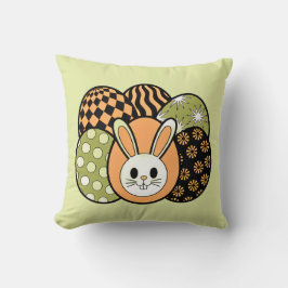 Retro Easter Bunny Decorative Throw Pillow Kudde