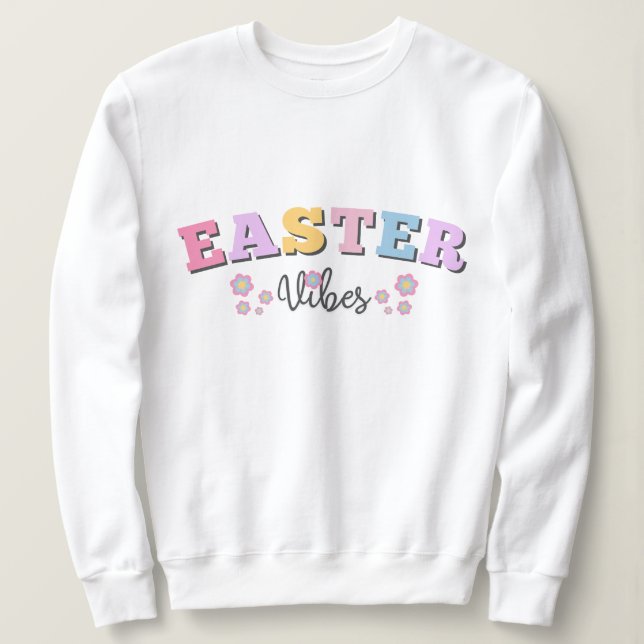 Retro Easter Vibes T Shirt (Design framsida)