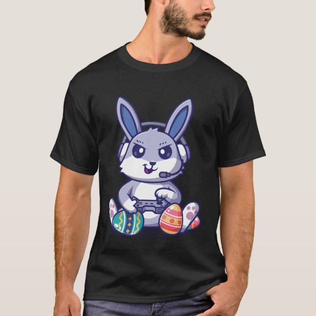 Retro Easter Video Game Easter Gaming Graphics Hap T Shirt (Framsida)