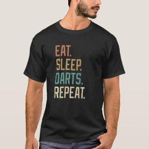Retro Eat-viloläge Darts Upprepa Vintage T Shirt