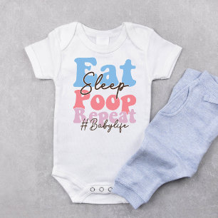 Retro Eat-viloläge Upprepa Baby-bokostdräkt T Shirt