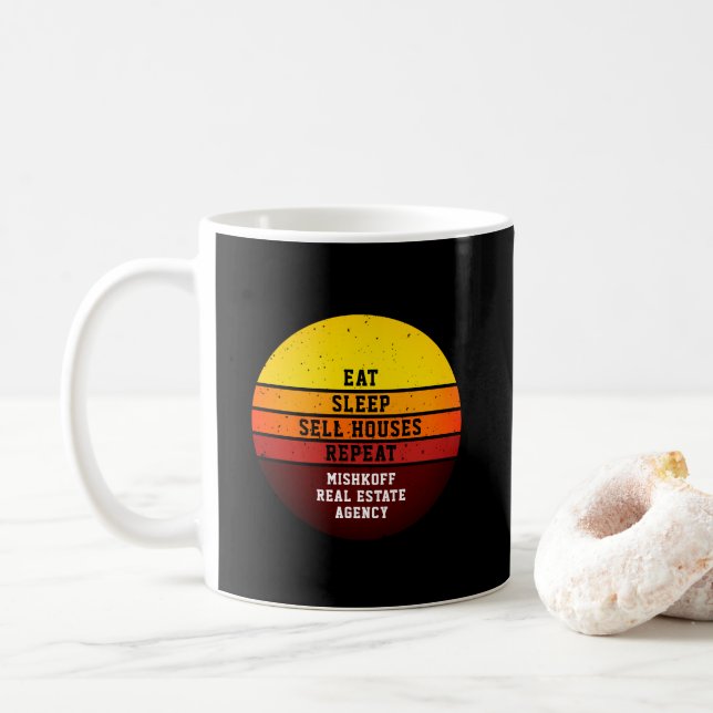 Retro Eat-viloläge Upprepa Real Gods Kaffemugg (Med munk)