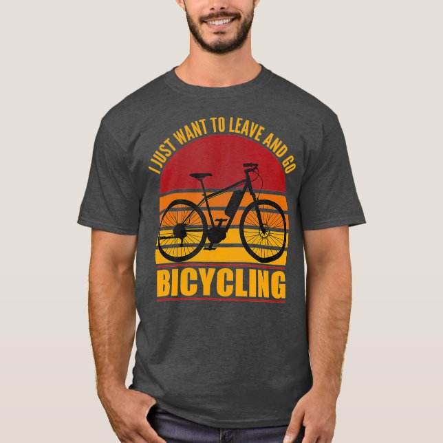 Retro Ecycle Cycling Electric Bicycle Funny Rider T Shirt (Framsida)