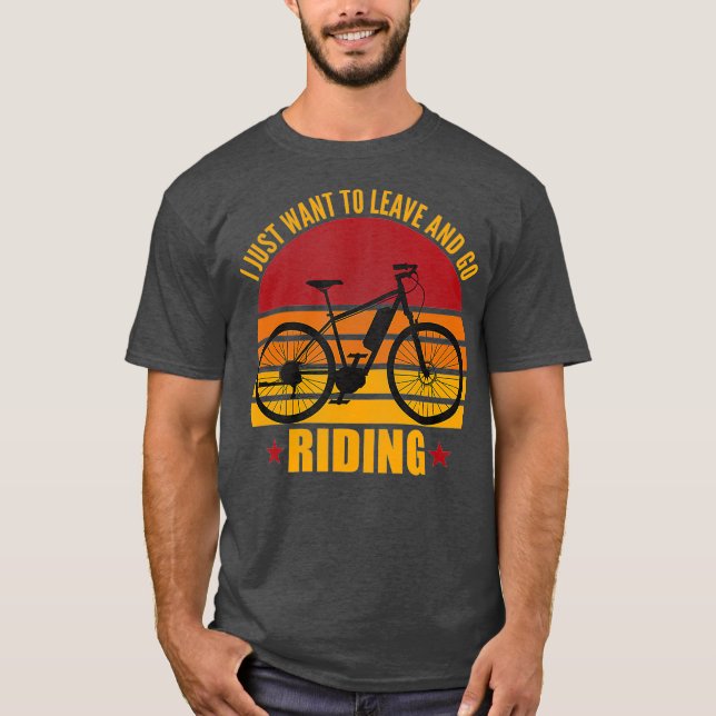 Retro Ecycle Cycling Electric Bicycle Funny Rider T Shirt (Framsida)