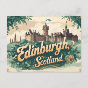 Retro Edinburgh Escape Vykort