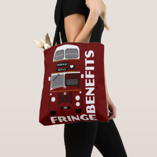 Retro edinburgh Festival Fringe Dubbla Decker Buss Tygkasse
