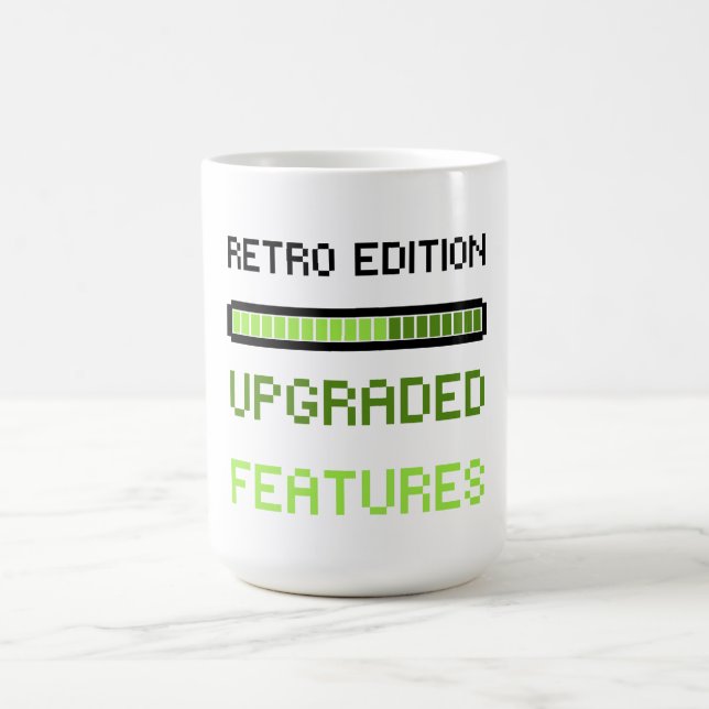 Retro Edition Upgraded Features Pixel Art Gaming  Kaffemugg (Center)