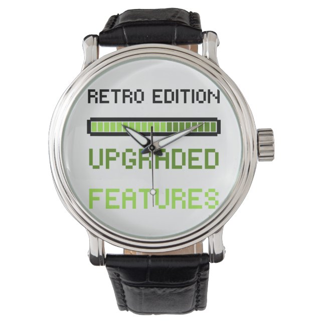 Retro Edition Uppgraderade Funktioner Pixel Art Ga Armbandsur (Framsida)