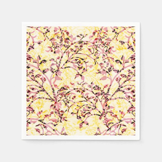 Retro efterrätshandduk med detaljer i pipad frosti pappersservett (Framsidan)